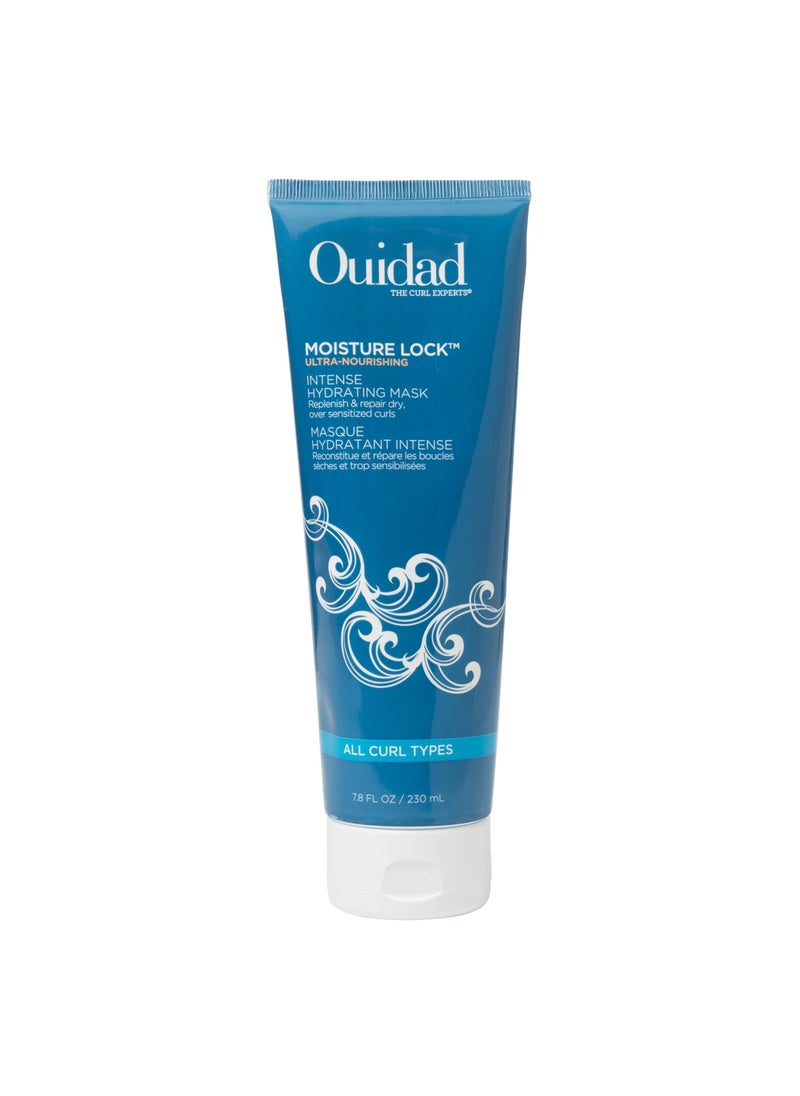 Ouidad Moisture Lock Hair Mask, 7.8 fl oz, Ultra-Nourishing Intense Frizz Control Curly Hair Mask with Macadamia Nut Oil, Olive Oil, Helps Repair, Detangle, Restore Softness & Hydrate, All Curl Types