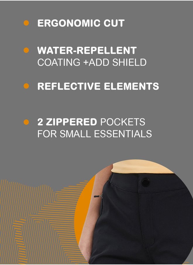 Outventure Adventure-Ready Trousers – Water-Repellent, Reflective Hiking Pants with Zippered Pockets for All-Weather Exploration