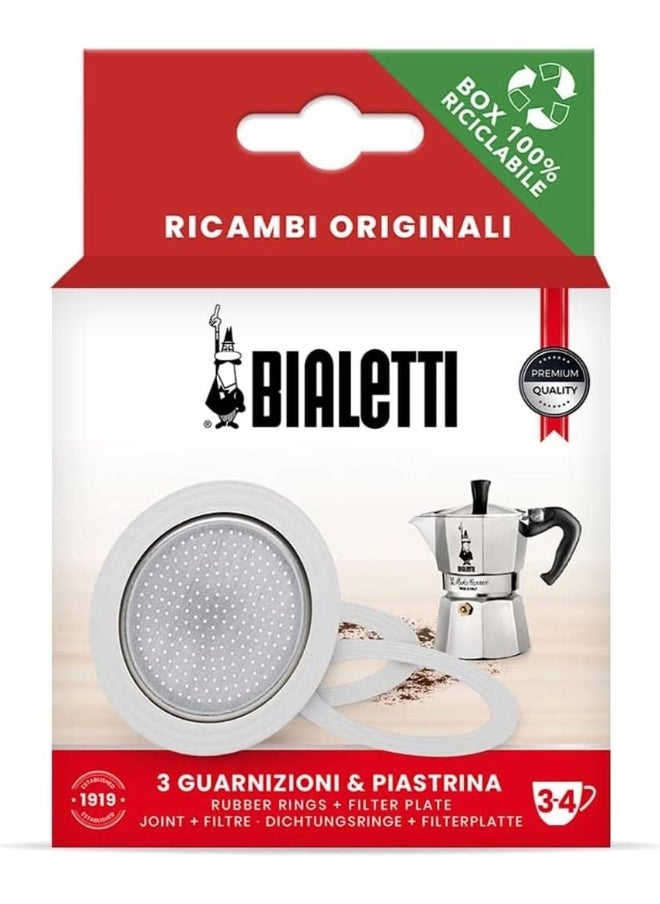 3 Gasket + 1 Filter 3/4 Cups