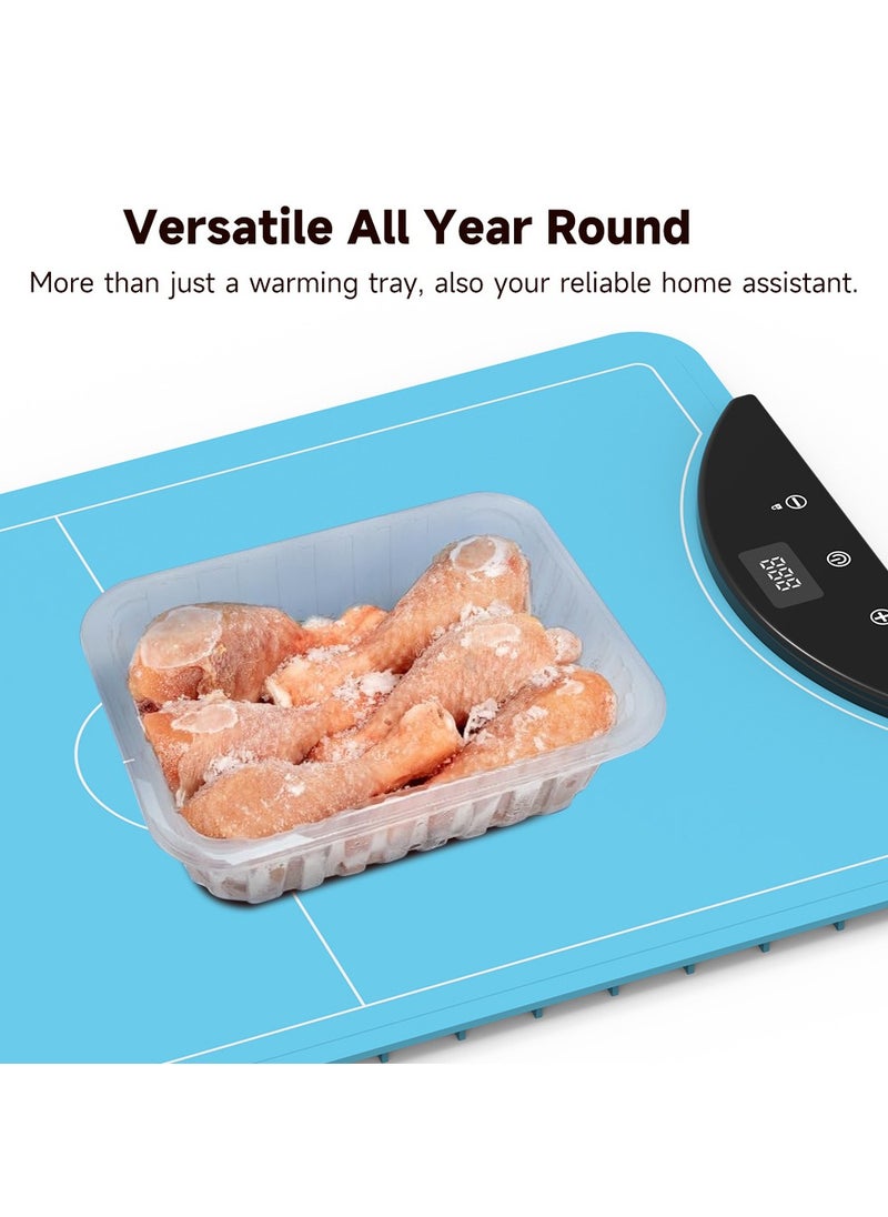 9 - Speed Control Nano - Silicone Food Warmer with Whole - Surface Heating - Versatile for Various Tableware, Easy to Clean & Store