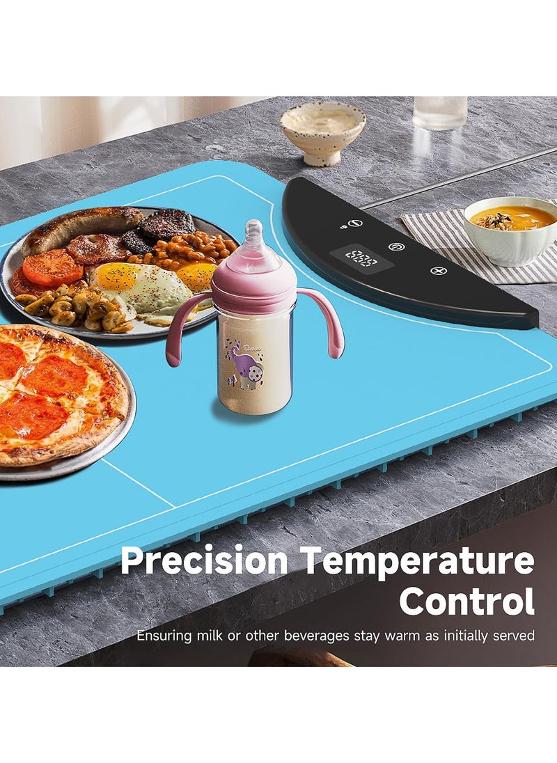 9 - Speed Control Nano - Silicone Food Warmer with Whole - Surface Heating - Versatile for Various Tableware, Easy to Clean & Store