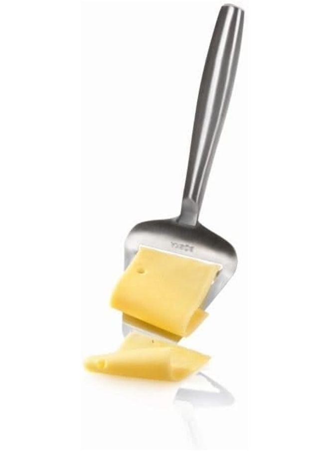 BOSKA Stainless Steel Cheese Slicer - Copenhagen For All Types of Cheese - Multi-Functional Cheese Slicer - Handheld Slicer - Silver Non-Stick - Dishwasher Safe - For Kitchen Cooking