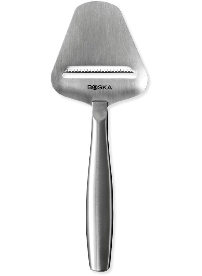 BOSKA Stainless Steel Cheese Slicer - Copenhagen For All Types of Cheese - Multi-Functional Cheese Slicer - Handheld Slicer - Silver Non-Stick - Dishwasher Safe - For Kitchen Cooking