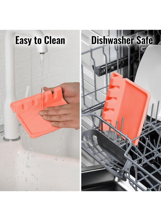Zulay Kitchen Silicone Utensil Rest with Drip Pad for Multiple Utensils