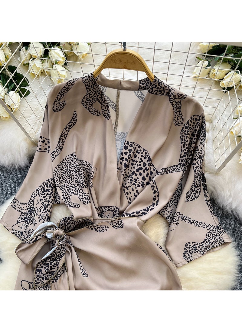New Imperial Lace Waist Collection Satin Printed Skirt