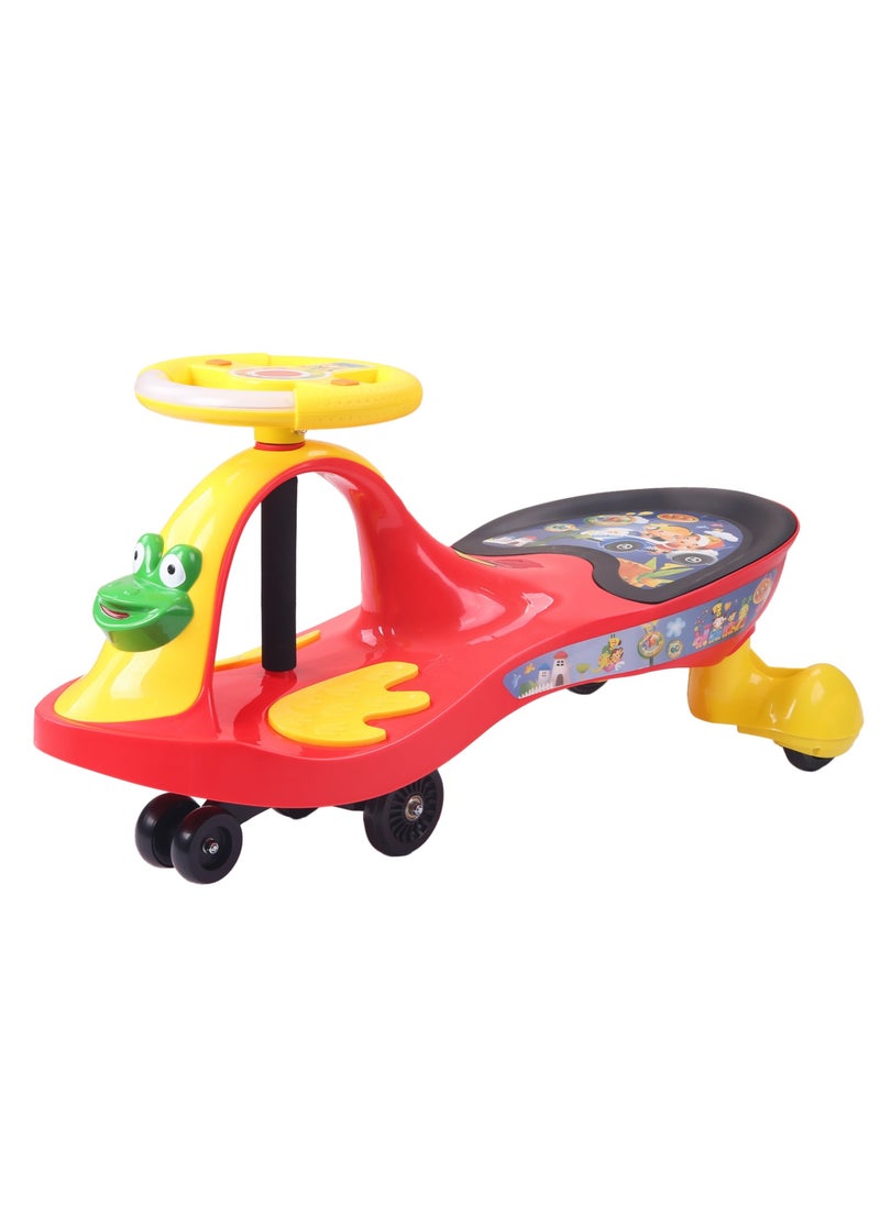 Lovely Baby Kids Ride on Swing Car LB 7811 – 360° Rotating Steering, Music & Lights, Non-Slip Foot Pad, PP Wheels – Ride-On Car for Kids Up to 5 Years