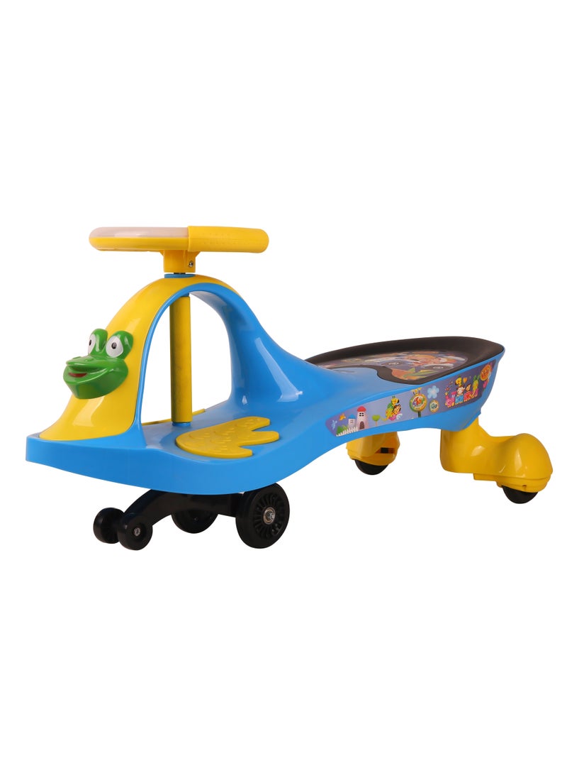 Lovely Baby Kids Ride on Swing Car LB 7811 – 360° Rotating Steering, Music & Lights, Non-Slip Foot Pad, PP Wheels – Ride-On Car for Kids Up to 5 Years