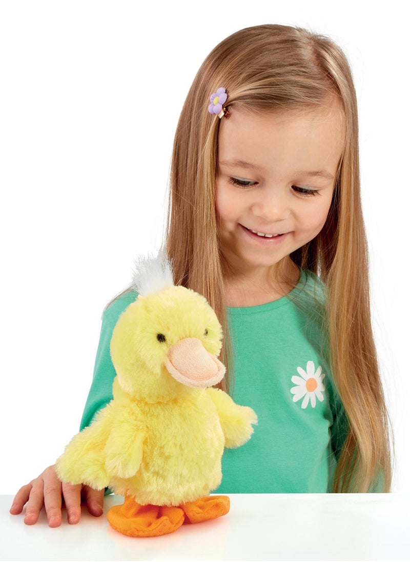 Addo Pitter Patter Quak Quack Walk Along Duckling, Battery Operated | Dancing Duck | Soft Toy | Interactive Plush Toy | Snuggling Plush Pet |Gift for Kids and Toddlers