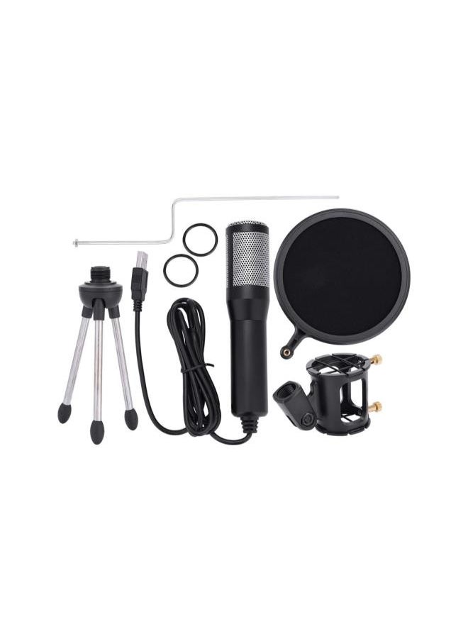 Condenser Microphone, USB Microphone with Tripod?Stand for Game Chat Studio Recording Computer Podcast