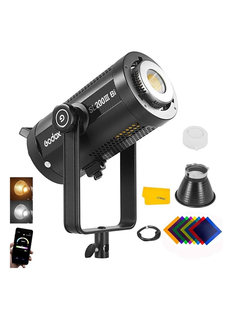 Godox SL200IIIBI BI Color Spotlight with APP Control | 200W Dual-Color LED Light | Adjustable Brightness | Perfect for Photography & Videography