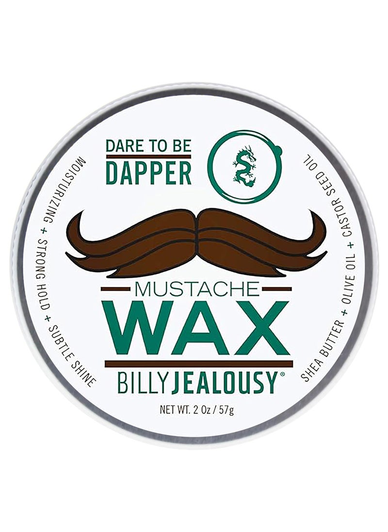 Billy Jealousy Bulletproof Strong Hold Mustache Wax, Conditioning Travel-Friendly Styling Product with Woodsy Lavender, Tropical Fruit, and Oak Moss Scent, 2 Oz