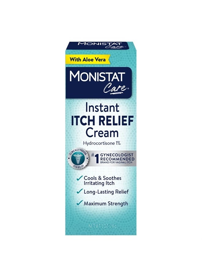 Instant Itch Relief Cream for Women, Maximum Strength Feminine Itch Care, 1 oz
