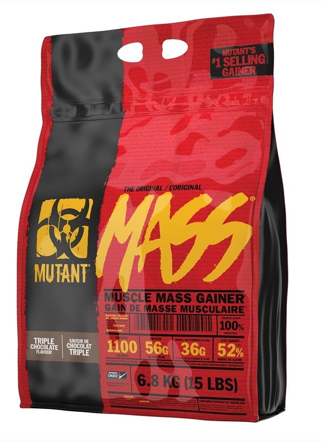 Mass Weight Gainer, Whey & Casein Protein Powder Blend, 15 lb - Triple Chocolate