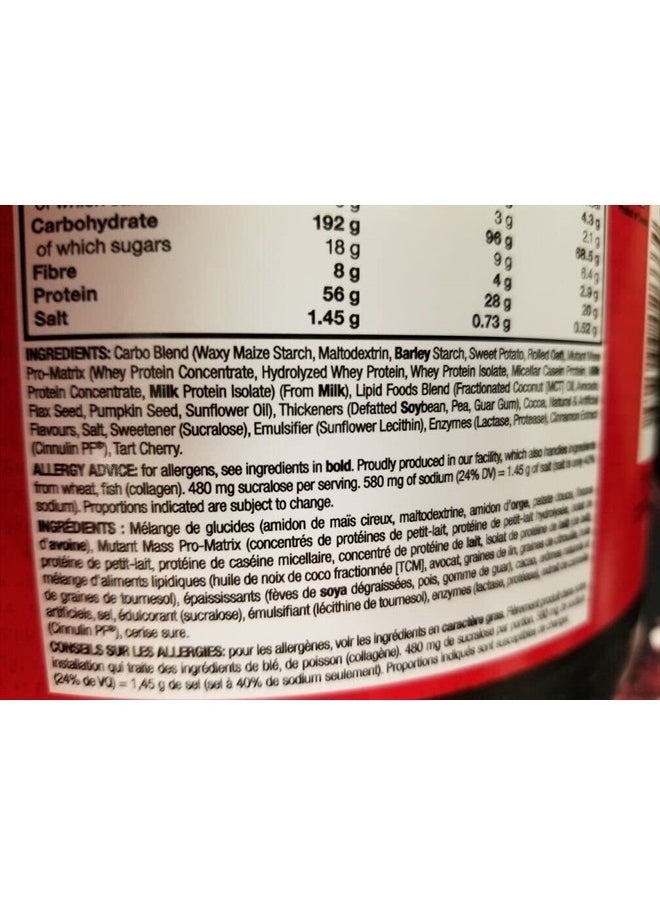 Mass Weight Gainer, Whey & Casein Protein Powder Blend, 15 lb - Triple Chocolate