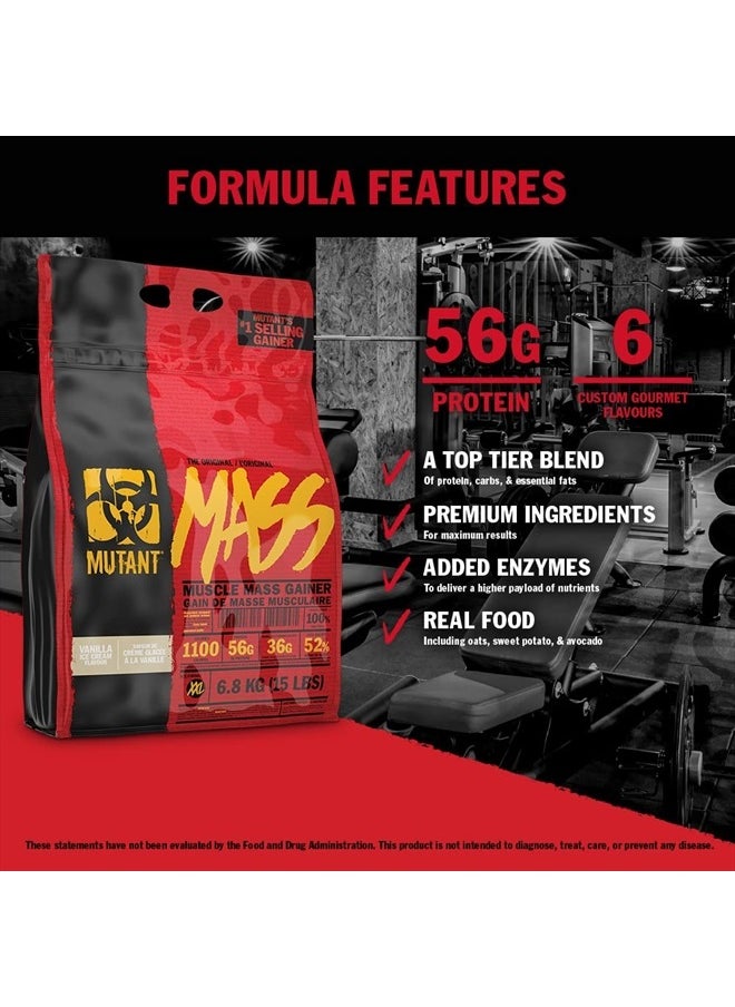 Mass Weight Gainer, Whey & Casein Protein Powder Blend, 15 lb - Triple Chocolate