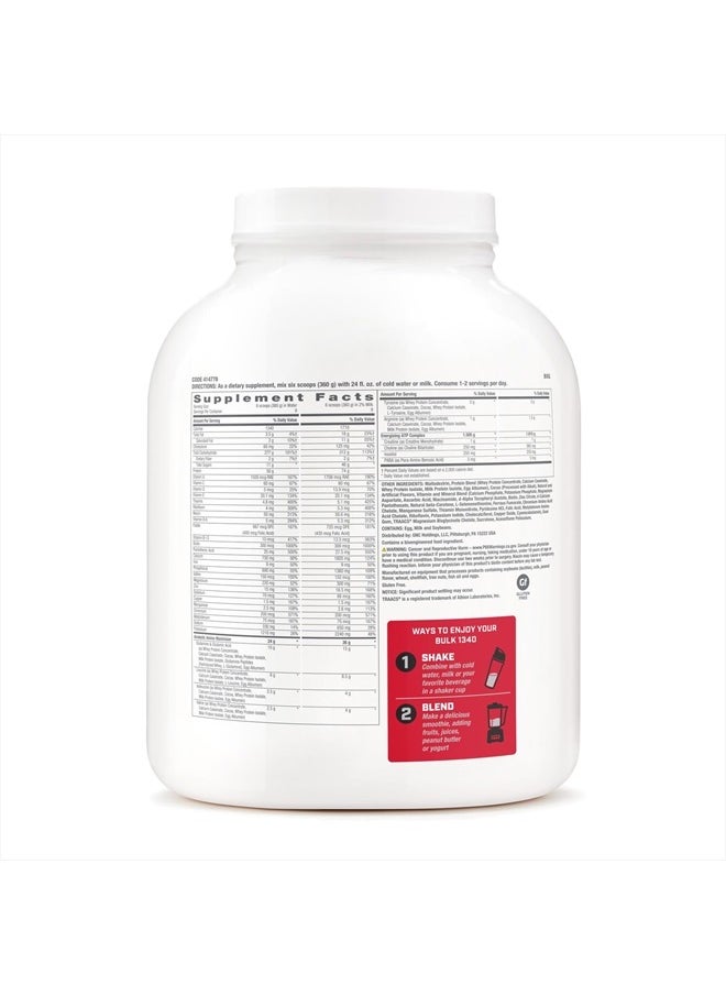 Pro Performance Bulk 1340 - Double Chocolate, 9 Servings, Supports Muscle Energy, Recovery and Growth,Cream