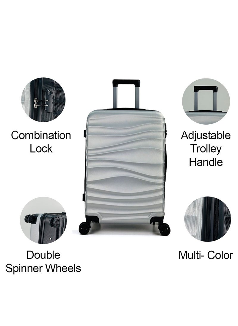 Premium Hard Shell Luggage Set  – 3-Piece Suitcase Set, Lightweight ABS Trolley Bags with Spinner Wheels, Combination Lock, Durable Travel Suitcases – 20