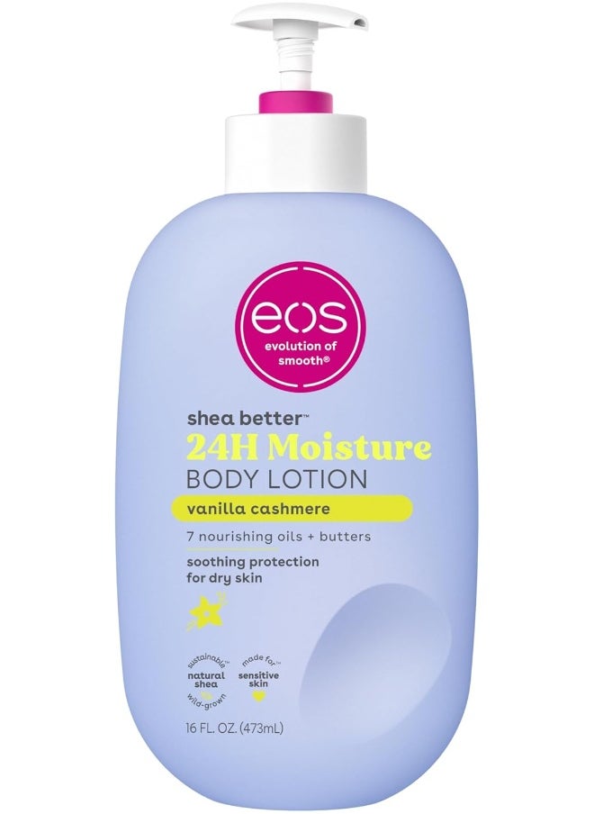 Shea Better Body Lotion- Vanilla Cashmere, 24-Hour Moisture Skin Care, Lightweight & Non-Greasy, Made With Natural Shea, Vegan, 16 Fl Oz