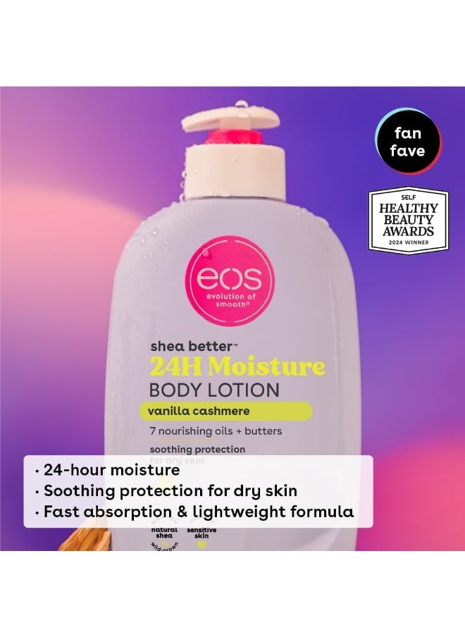 Shea Better Body Lotion- Vanilla Cashmere, 24-Hour Moisture Skin Care, Lightweight & Non-Greasy, Made With Natural Shea, Vegan, 16 Fl Oz