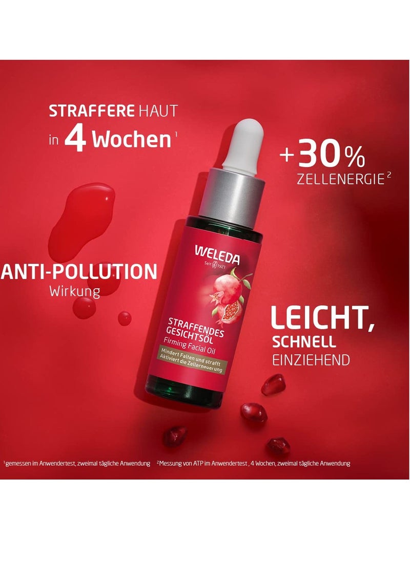 Weleda Face Care Plumping Oil, 1 Fluid Ounce, Plant Rich Moisturizer with Pomegranate Extract and Aloe Vera
