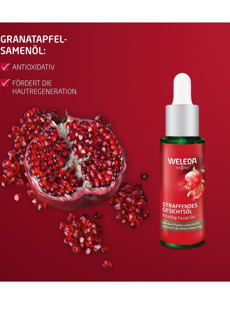 Weleda Face Care Plumping Oil, 1 Fluid Ounce, Plant Rich Moisturizer with Pomegranate Extract and Aloe Vera