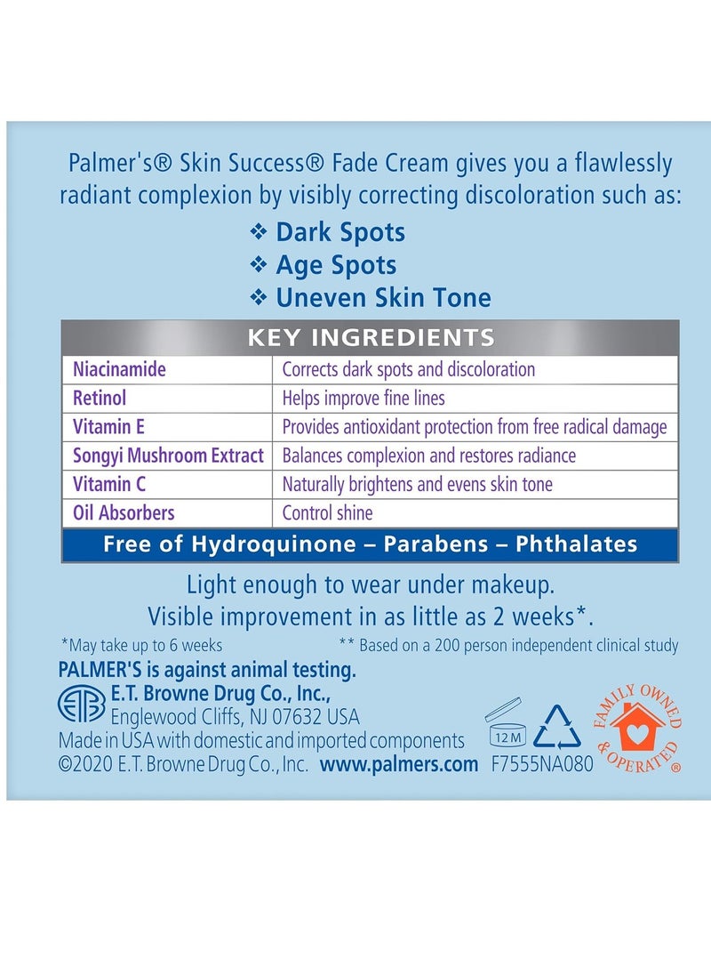 Palmer's Skin Success Eventone Fade Cream for Oily Skin, 2.7 Fl Oz