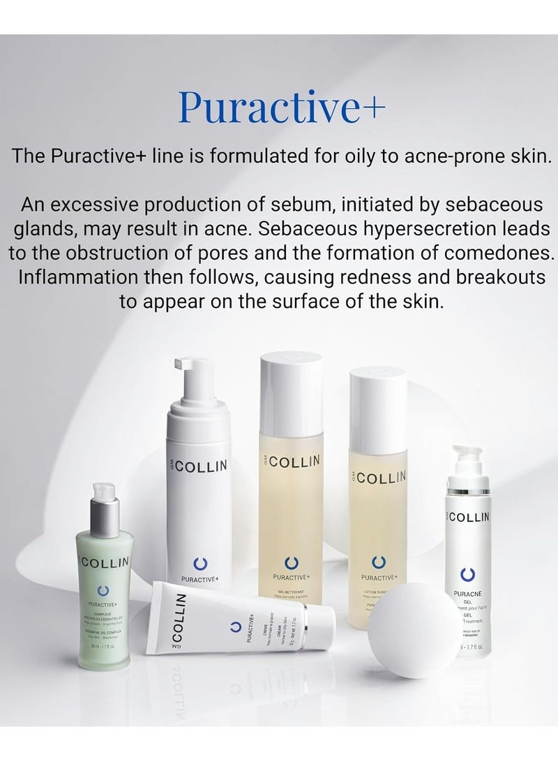 G.M. COLLIN Puractive+ Cream | Moisturizing Face Cream for Oily to Acne-Prone Skin | Reduces Excess Oil, Matifies the Skin and Tightens Enlarged Pores