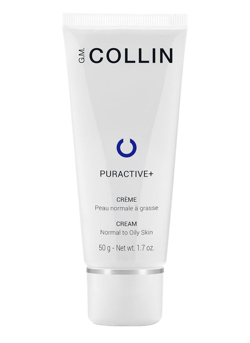 G.M. COLLIN Puractive+ Cream | Moisturizing Face Cream for Oily to Acne-Prone Skin | Reduces Excess Oil, Matifies the Skin and Tightens Enlarged Pores