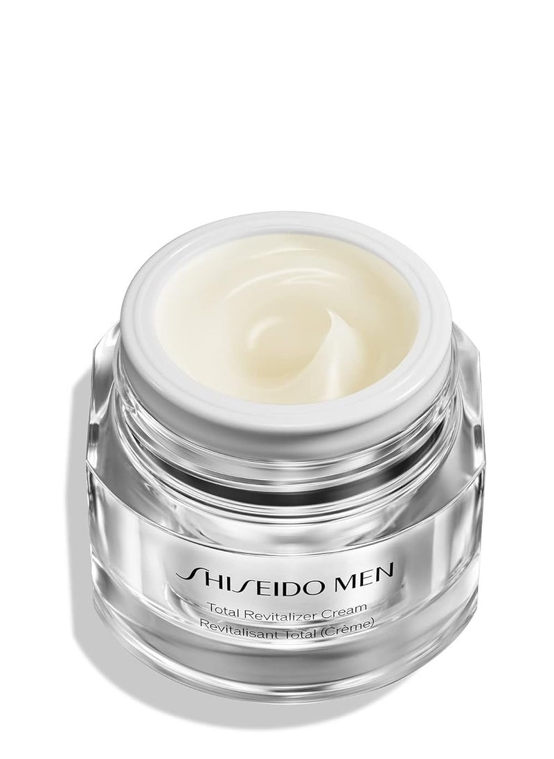 Shiseido Men Total Revitalizer Cream - 50 mL - Anti-Aging Moisturizer - Addresses Five Skin Aging Concerns for Men - Non-Comedogenic - Ideal for Normal to Dry Skin Types