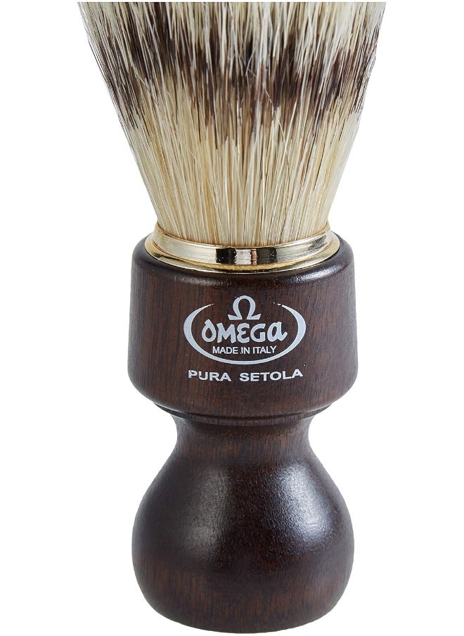 26 - Shaving Brush In Pure Bristle, Dark Brown