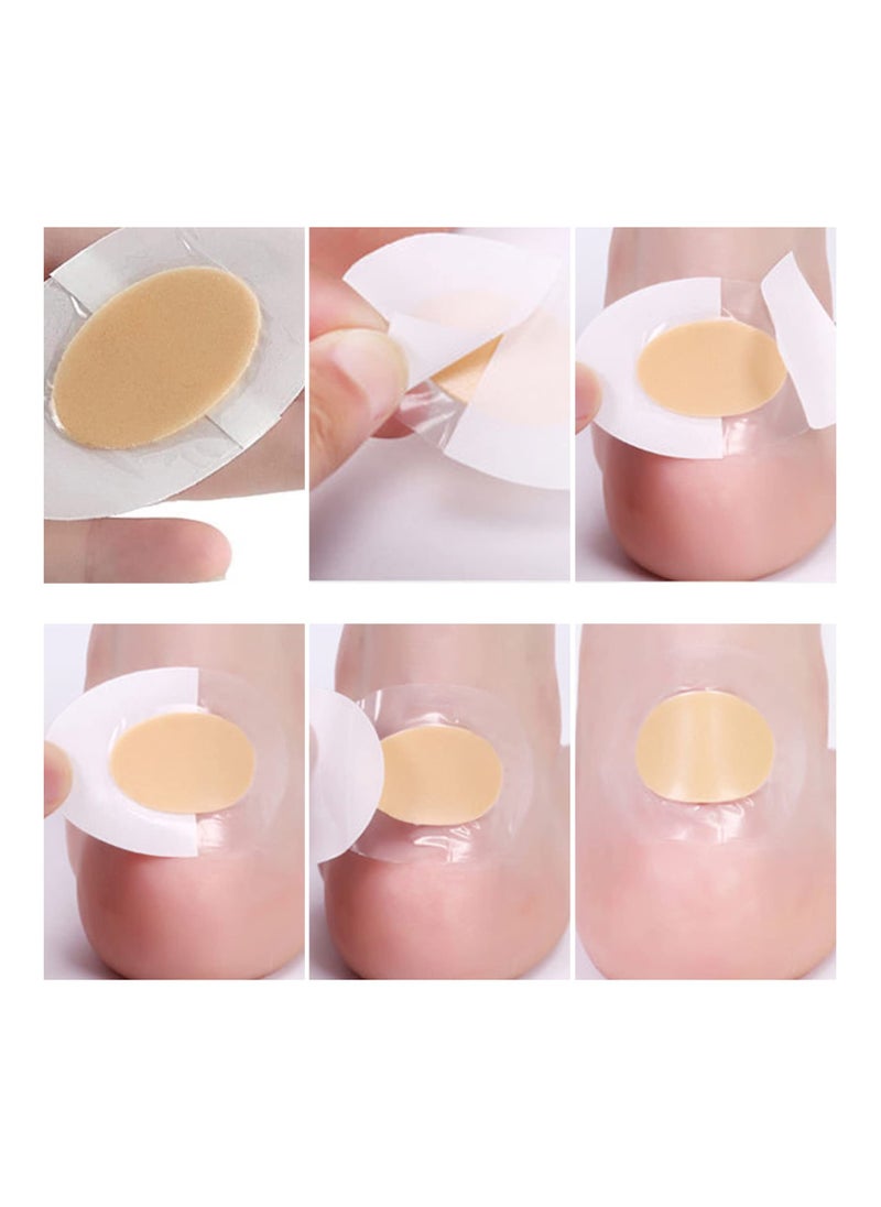 40 Pcs Blister Plasters Bandages, Blister Pads Invisible Heel Blister Hydrocolloid Plasters Prevention Cushion for Feet, Toes, Heels Protector and Guard Skin
