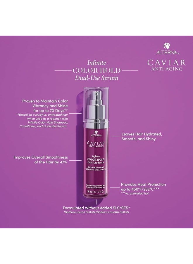 Caviar Anti-Aging Infinite Color Hold Dual-Use Serum | Leave-In Treatment, Color Preserving Mask | Sulfate Free, 1.7 Fl. Oz.