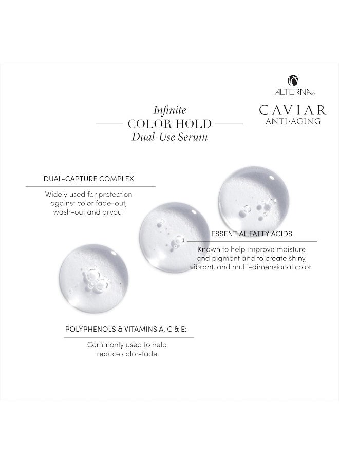 Caviar Anti-Aging Infinite Color Hold Dual-Use Serum | Leave-In Treatment, Color Preserving Mask | Sulfate Free, 1.7 Fl. Oz.