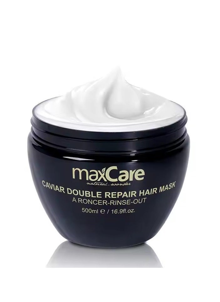 Maxcare Collagen Keratin Caviar Hair Rescue Mask – 500ml | Deep Repair & Shine Treatment for Damaged Hair