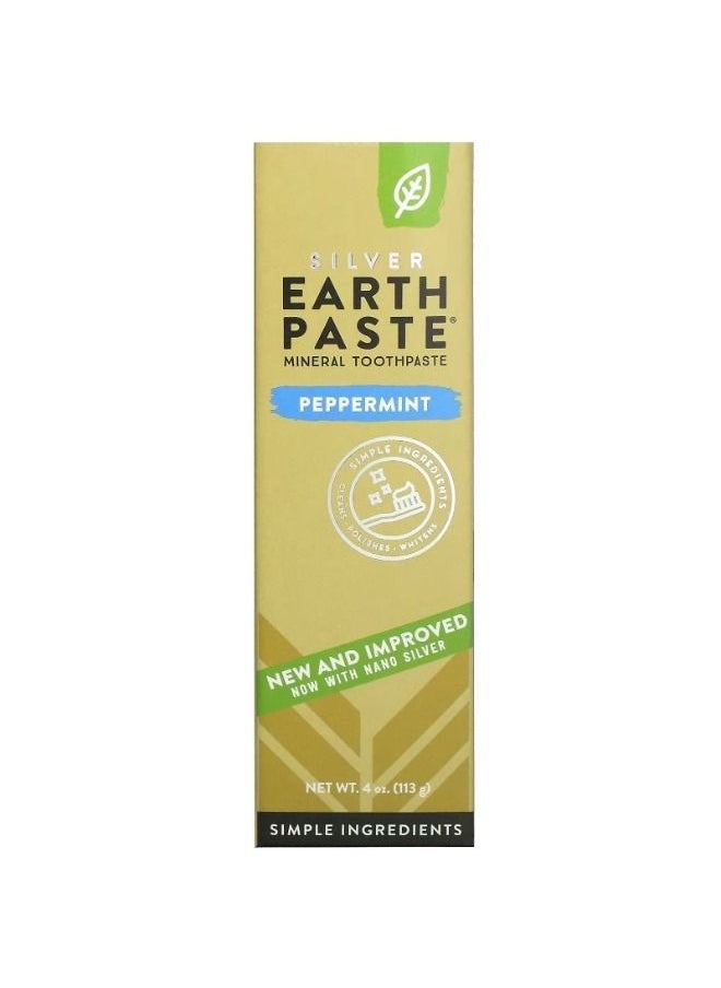 Redmond Trading Company, Silver Earthpaste, Mineral Toothpaste, Peppermint, 4 oz (113 g)