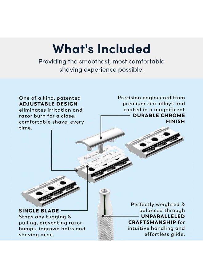 6C Shave Kit, White Chrome