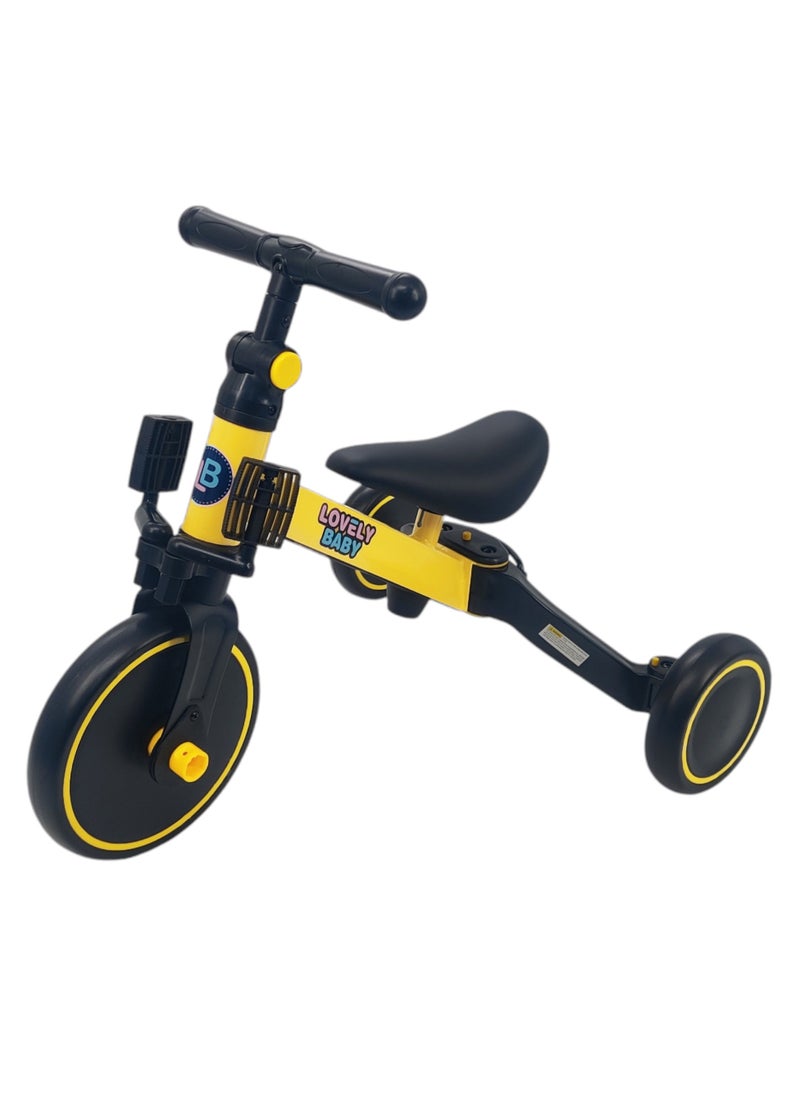 Lovely Baby 2-in-1 Kids Balance Bike & Tricycle LB 152 – Adjustable Seat, EVA Wheels, Leather Seat, Indoor & Outdoor Toddler Ride-On for Boys & Girls, Convertible Baby Trike for 1-4 Years