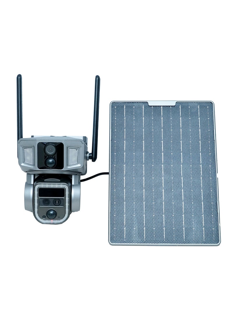 Y7A 4K 8MP Solar-Powered Outdoor Security Camera with 355° PTZ, IR Night Vision, 4G/Wi-Fi Dual Connectivity, Two-Way Audio, Human Detection, IP66, 10X Zoom, TF/Cloud Storage, 1-Year Warranty