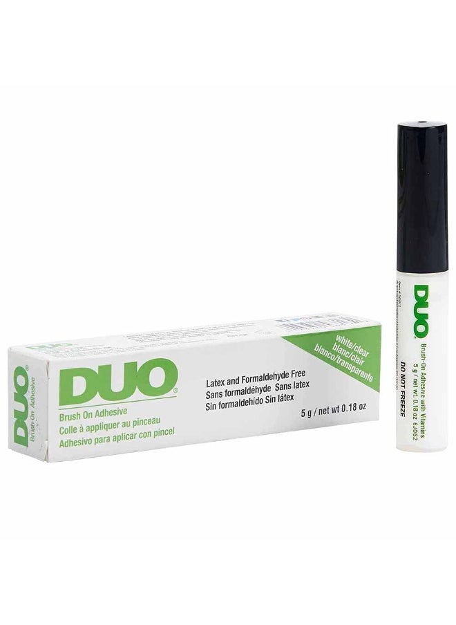 Brush-On Strip Lash Adhesive Clear Eyelash Glue With Vitamins A, C & E, Clear, 0.18 Oz, 1-Pack