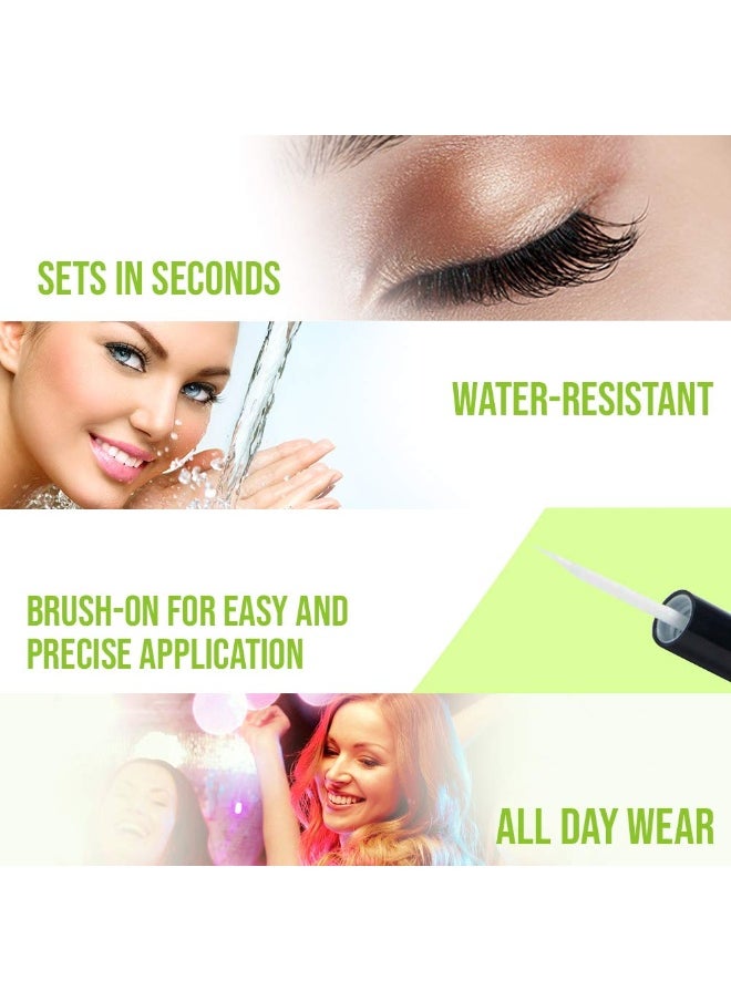 Brush-On Strip Lash Adhesive Clear Eyelash Glue With Vitamins A, C & E, Clear, 0.18 Oz, 1-Pack