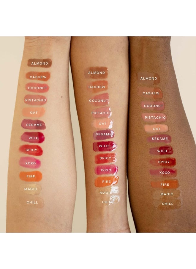 Tower 28 ShineOn Milky Lip Jelly, PISTACHIO, Non-Sticky, Hydrating Vegan Lip Gloss in Milky Nude Pink, Moisturizing Apricot and Raspberry Seed Oil, Clean, Cruelty Free