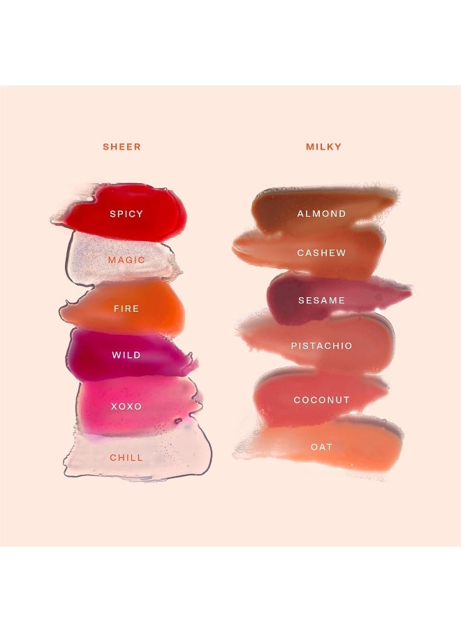 Tower 28 ShineOn Milky Lip Jelly, PISTACHIO, Non-Sticky, Hydrating Vegan Lip Gloss in Milky Nude Pink, Moisturizing Apricot and Raspberry Seed Oil, Clean, Cruelty Free