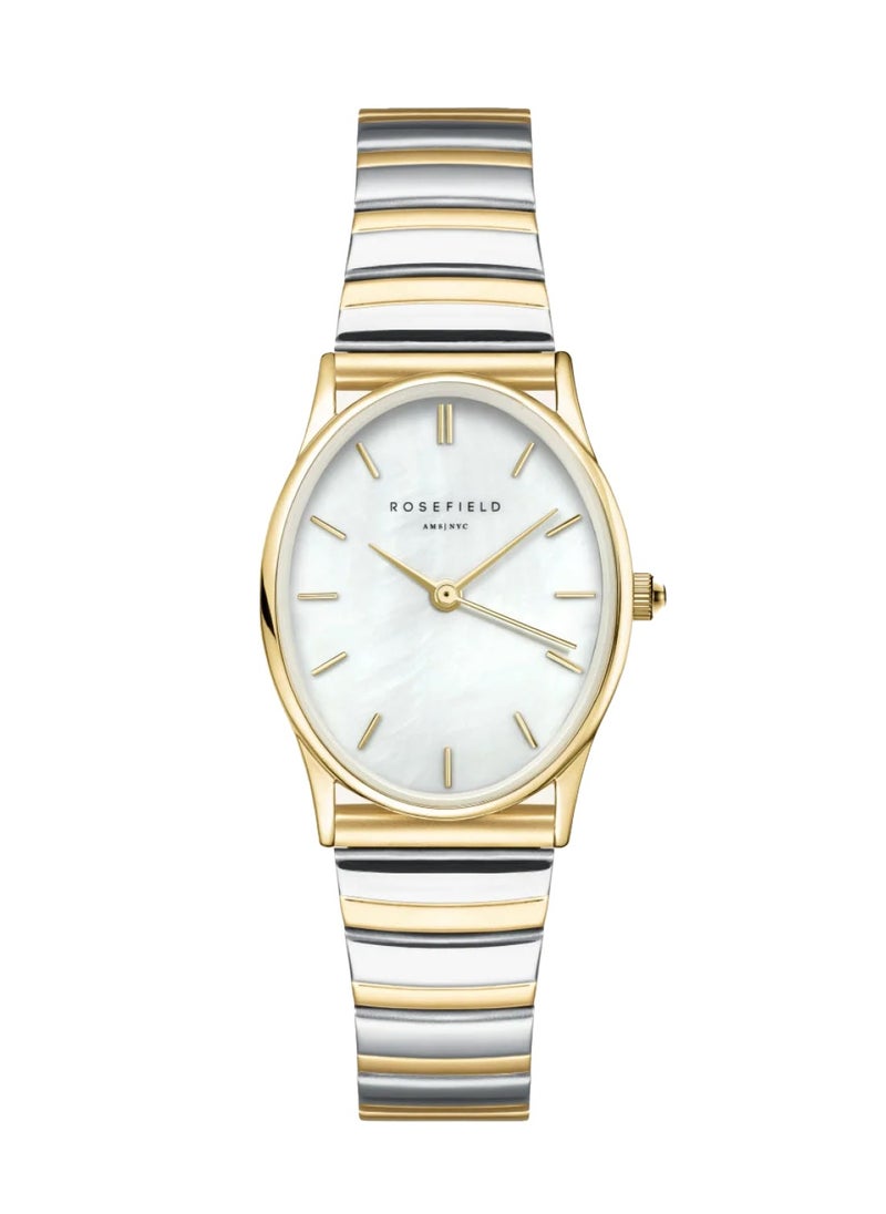 Women's Oval Pearl Duotone Stainless Steel Watch OVWDSG-OV17