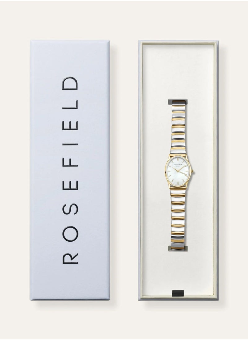 Women's Oval Pearl Duotone Stainless Steel Watch OVWDSG-OV17