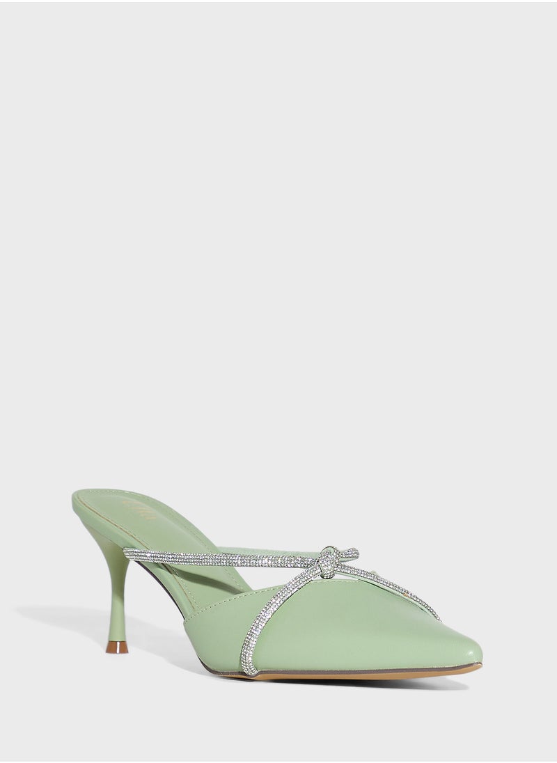 Diamante Knot Detail Pump