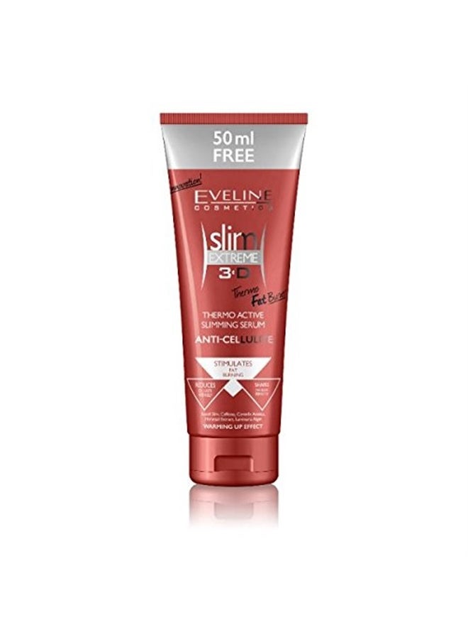 Eveline Slim Extreme 3D Thermo Active Slimming Serum Anti-Cellulite Fat Burner, 8.45 Fluid Ounce