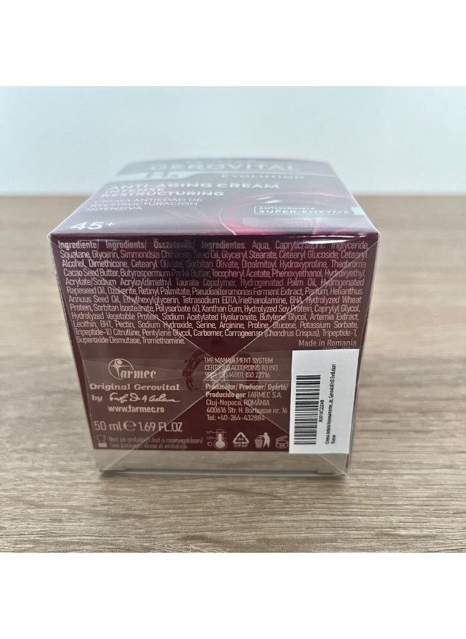 H3 Evolution, Anti-Aging Cream Intensive Restructuring With Superoxide Dismutase (The Anti-Aging Super Enzyme) 45+ (1.69 Fl.Oz)