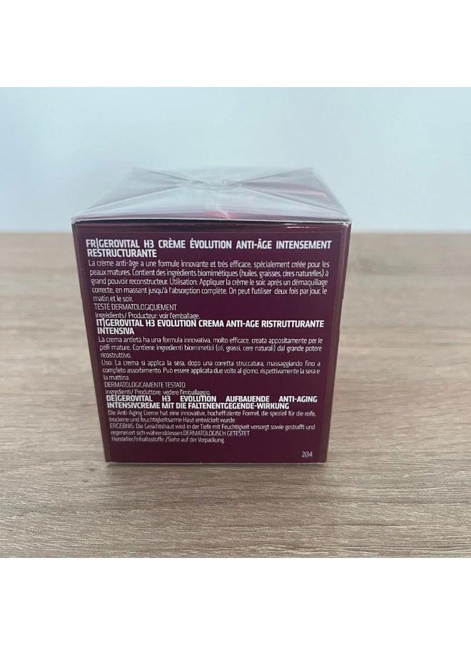 H3 Evolution, Anti-Aging Cream Intensive Restructuring With Superoxide Dismutase (The Anti-Aging Super Enzyme) 45+ (1.69 Fl.Oz)