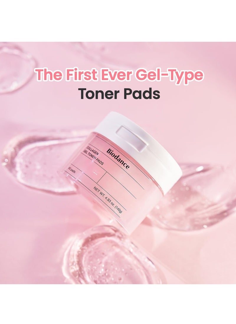 Collagen Gel Toner Pads | Pore Perfecting, Improving Elasticity, Korean Toner Pads for Sensitive Skin | 4.93 fl.oz.(140g), 60Pads
