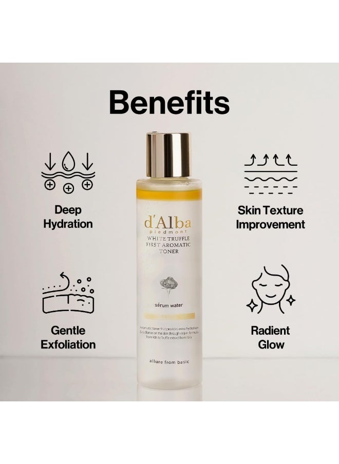 Italian White Truffle First Aromatic Toner, Vegan Skincare, Gentle Hydrating Toner With White Truffles, Weakly Acidic Toner, Skin Texture Enhancement, Surfactant Free